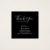 Logo Editable Border Social toevoegen Hartelijk da Vierkante Visitekaartjes (Achterkant)