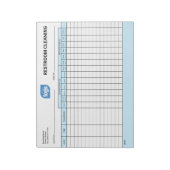 Logo Editable Office Restroom Cleaning Log Notepad Notitieblok (Linkerzijde)