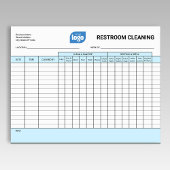 Logo Editable Office Restroom Cleaning Log Notepad Notitieblok