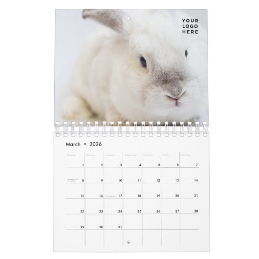 Logo Editable van het Bedrijf van de Kalender van (Mar 2026)