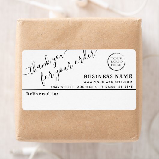 Logo eenvoudig bedankt voor uw verzendlabel (Insitu)