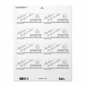 Logo eenvoudig bedankt voor uw verzendlabel (Full Sheet)