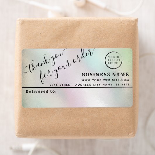 Logo eenvoudig bedankt voor uw zakelijke mailingla etiket (Insitu)