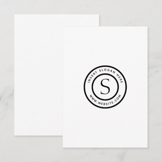 Logo Eenvoudig design Bedankkaart (Voorkant / Achterkant)