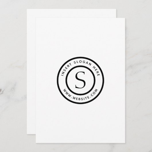 Logo Eenvoudig design Kaart (Voorkant / Achterkant)