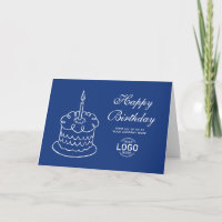 Logo Eenvoudig Marineblauw Witte Cake Zakelijke Ve