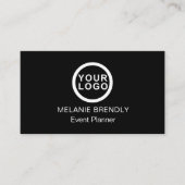 Logo Eenvoudig Modern Minimalistisch Zwart Visitek Visitekaartje (Voorkant)