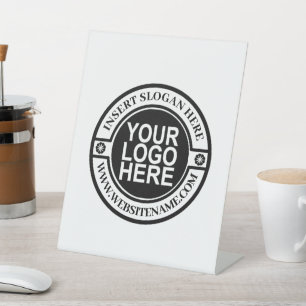 Logo Eenvoudig Modern Professioneel Maak Je Eigen Reclamebord Met Voetstuk