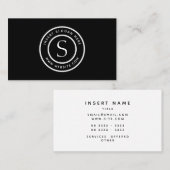 Logo Eenvoudig, modern zwart Visitekaartje (Voorkant / Achterkant)