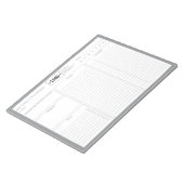 Logo Eenvoudige Basic Grijs Ongedateerde Dagelijks Notitieblok (Schuin)