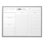 Logo Eenvoudige Basic Grijs Ongedateerde Dagelijks Notitieblok (Voorkant)