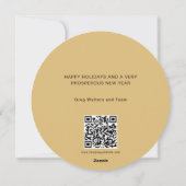Logo Eenvoudige interne QR-code kerst Feestdagenkaart (Achterkant)