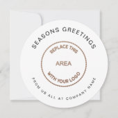 Logo Eenvoudige interne QR-code kerst Feestdagenkaart (Voorkant)