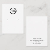 Logo Eenvoudige minimale sieraden oorbel display Visitekaartje (Voorkant / Achterkant)