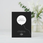 Logo eenvoudige minimale zwart-wit zakelijke verja briefkaart (Staand voorkant)