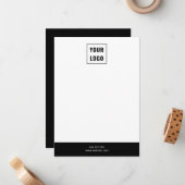 Logo Eenvoudige minimalistische Notitiekaartje (Voorkant / Achterkant in situ)