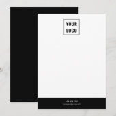 Logo Eenvoudige minimalistische Notitiekaartje (Voorkant / Achterkant)