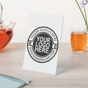 Logo Eenvoudige moderne professionele Creëer uw ei Reclamebord Met Voetstuk