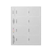 Logo Eenvoudige scheur weg Licht Grijs Weekblad Notitieblok (Linkerzijde)