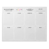 Logo Eenvoudige scheur weg Licht Grijs Weekblad Notitieblok (Voorkant)