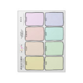 Logo Eenvoudige scheur weg Pastels Weekly Planner Notitieblok (Linkerzijde)