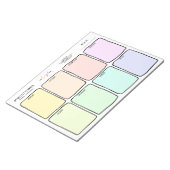 Logo Eenvoudige scheur weg Pastels Weekly Planner Notitieblok (Schuin)