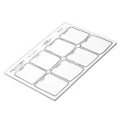 Logo Eenvoudige scheur weg Wekelijks getekende han Notitieblok (Schuin)