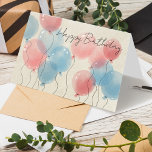 Logo Eenvoudige Waterverf Ballonnen Zakelijke Verj Kaart<br><div class="desc">Vier in stijl met onze charmante handgetekende Happy Birthday kaart! Versierd met heerlijke waterverf rode en blauwe ballonnen en oprechte handgeschreven "Happy Birthday", straalt deze kaart warmte en vrolijkheid uit. Binnen is een plek voor uw persoonlijke boodschap, zodat uw gevoelens er doorheen schijnen. Perfect voor uw medewerkers, zakenpartners en klanten....</div>
