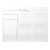 Logo Eenvoudige Witte Moderne Ongedateerde Dagelij Notitieblok (Voorkant)