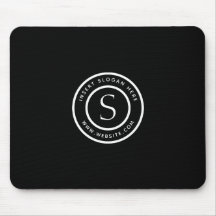 Logo Eenvoudige zwarte Muismat