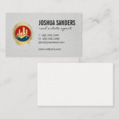 Logo Eigenschappen onroerend goed | Ledertextiel Visitekaartje (Voorkant / Achterkant)