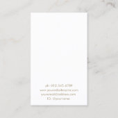 Logo Elegant Goud Wit Sieraden Oorbel Display Visitekaartje (Achterkant)