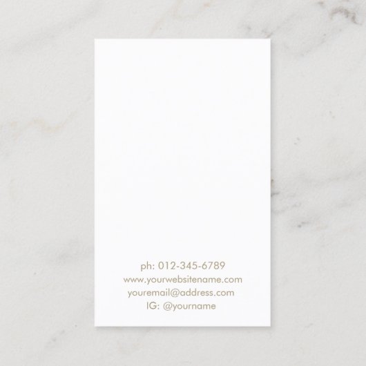 Logo Elegant Goud Wit Sieraden Oorbel Display Visitekaartje (Achterkant)