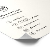 Logo Elegant minimalistisch digitaal Visitekaartje Poster (Hoek)