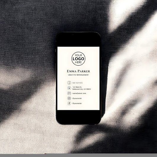 Logo Elegant minimalistisch digitaal Visitekaartje Poster