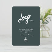 Logo Elegante Moderne Kerstkaart (Staand voorkant)