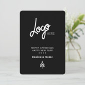 Logo Elegante Moderne Kerstkaart (Staand voorkant)