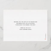 Logo Elegante Navy Blue Business Holiday Kaart (Achterkant)