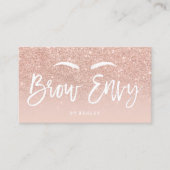 Logo elegante typografie blauw roos goud 2 visitekaartje (Voorkant)