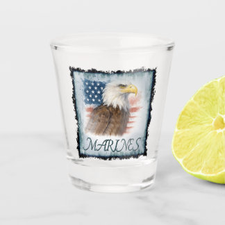 Logo Embleem Marine Corps Veteraan Shot Glas