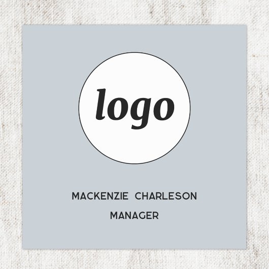 Logo Employee Staff Powder Blue Magnetic or Pin Naamplaatje