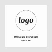 Logo Employee Staff Team Magnetic or Pin Naamplaatje (Voorkant)