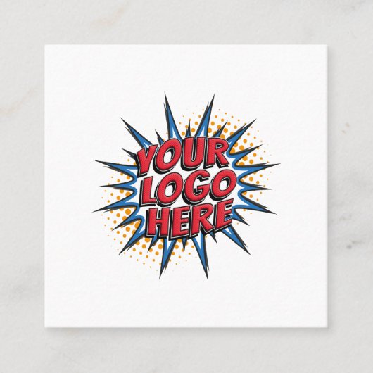 Logo en aangepaste kortingscode eenvoudig vierkante visitekaartje (Voorkant)