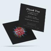 Logo en aangepaste kortingscode zwart vierkante visitekaartje