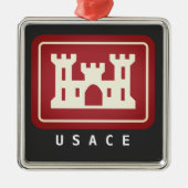 LOGO en aangepaste tekst gebruiken Metalen Ornament (Voorkant)