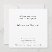 Logo en aangepaste tekst uploaden Modern Simple Bedankkaart (Achterkant)