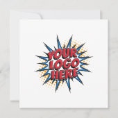 Logo en aangepaste tekst uploaden Modern Simple Bedankkaart (Voorkant)