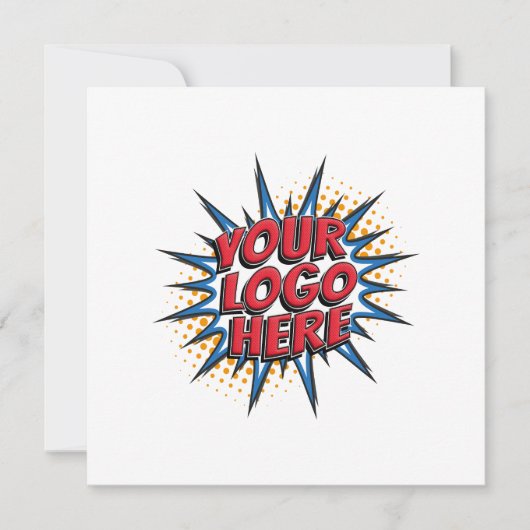 Logo en aangepaste tekst uploaden Modern Simple Bedankkaart (Voorkant)