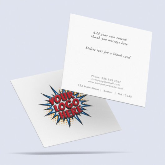 Logo en aangepaste tekst uploaden Modern Simple Bedankkaart