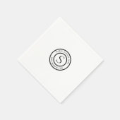 Logo en bedrijf zwart-wit servet (Hoek)